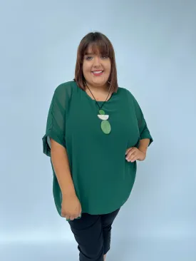 Alice Blouse in Forest Green