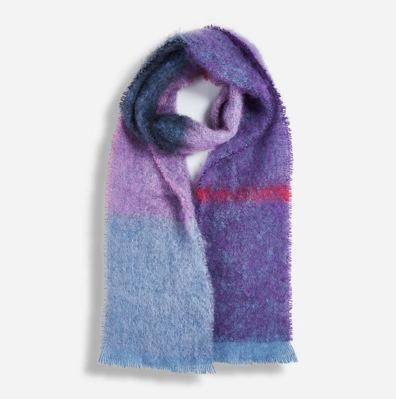 Boher Mohair Scarf - Aubergine