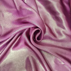 Boysenberry Violet Solid Gold Shimmer Gerogrette Satin Fabric