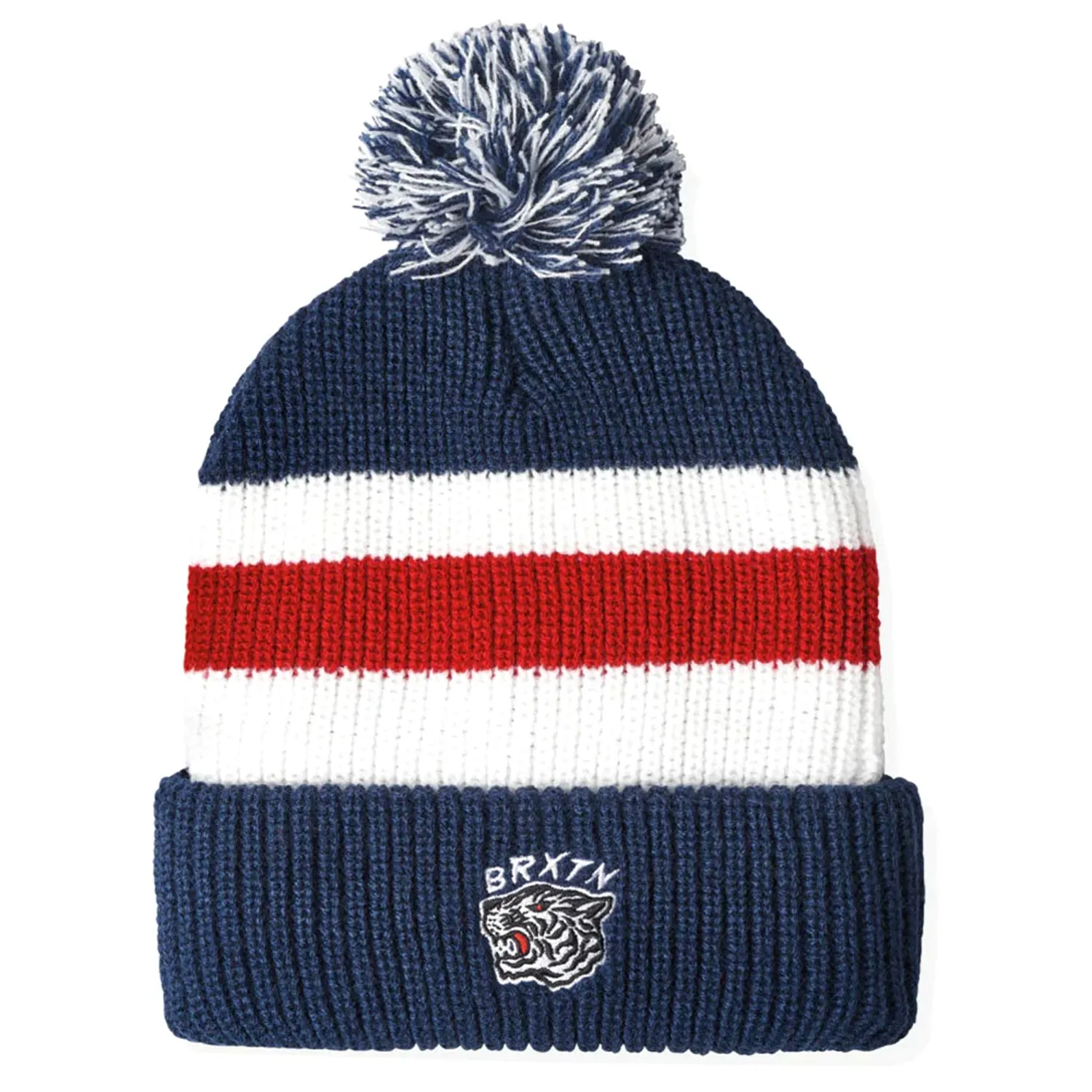 Brixton - Kit Pom Beanie Washed Navy/White/Red