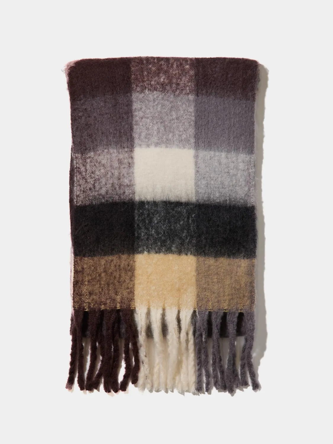 Brushed Checkered Scarf