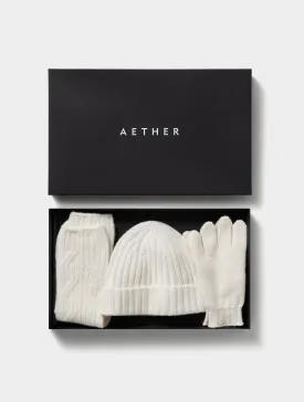 Cashmere Accessories Set - Winter White