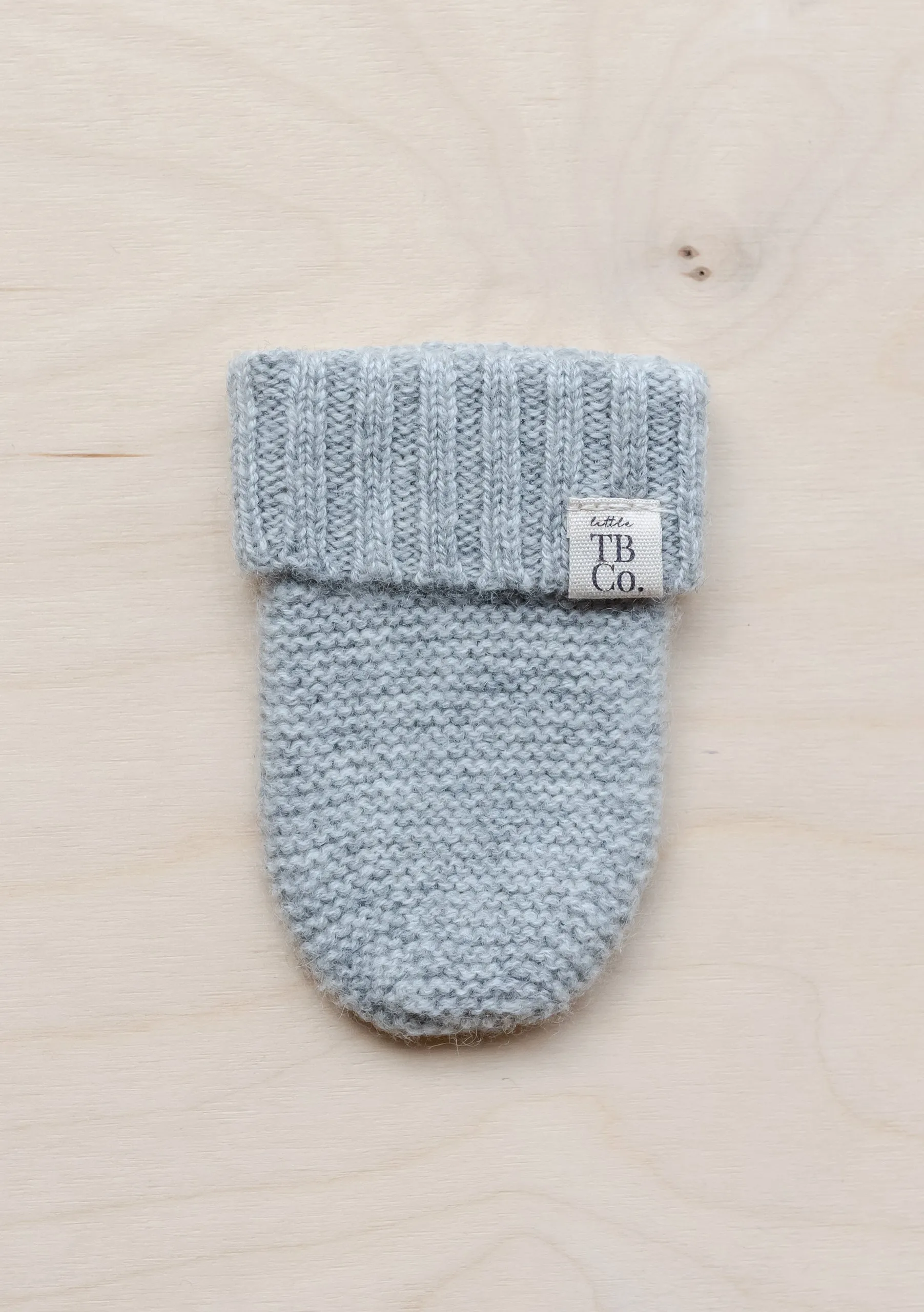 Cashmere & Merino Baby Mittens in Grey Melange