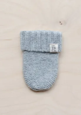 Cashmere & Merino Baby Mittens in Grey Melange