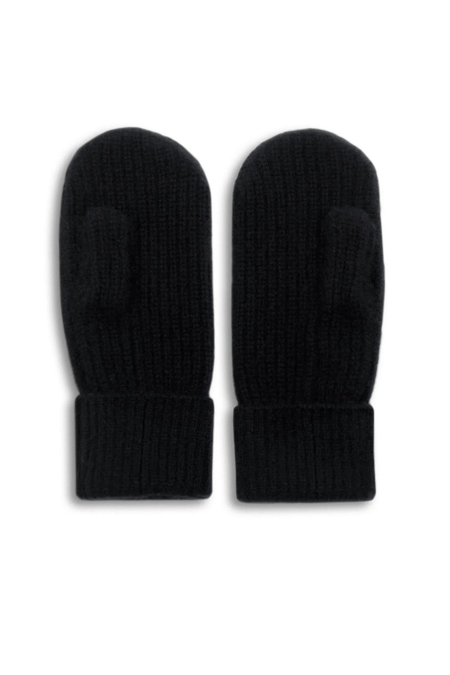 Cashmere thumb mittens "Elva" - Black