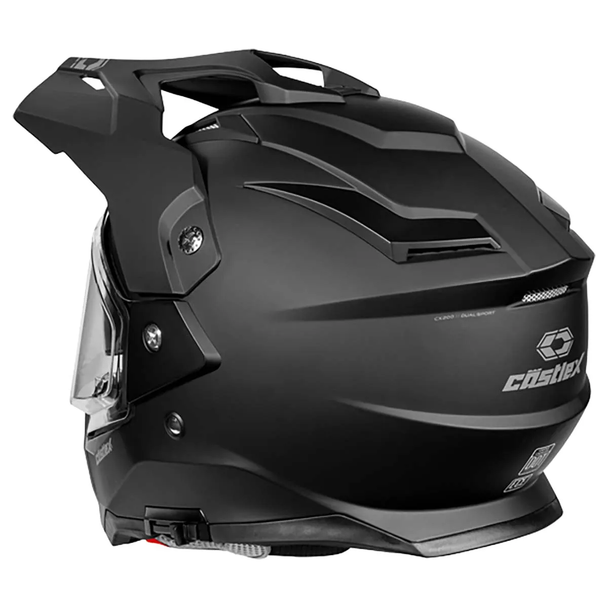 Castle X CX200 Dual Sport Electric Snow Helmet (Matte Black - Large)