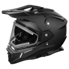 Castle X CX200 Dual Sport Electric Snow Helmet (Matte Black - Large)