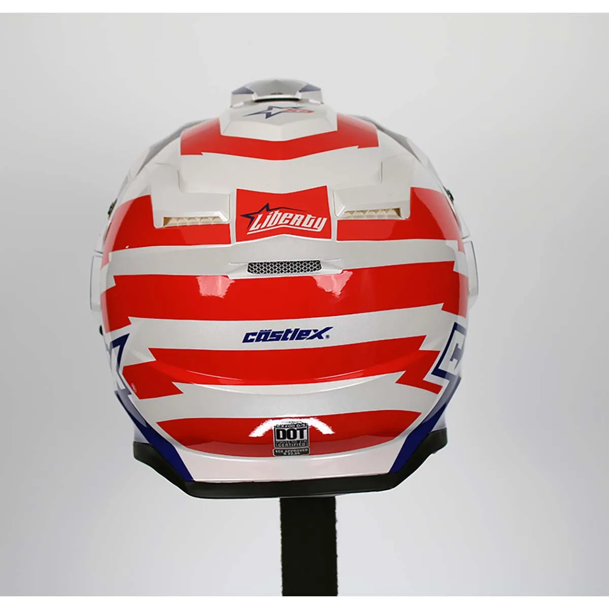 Castle X CX200 Liberty Dual Sport Electric Snow Helmet (Gloss Red/White/Black - 2X-Large)