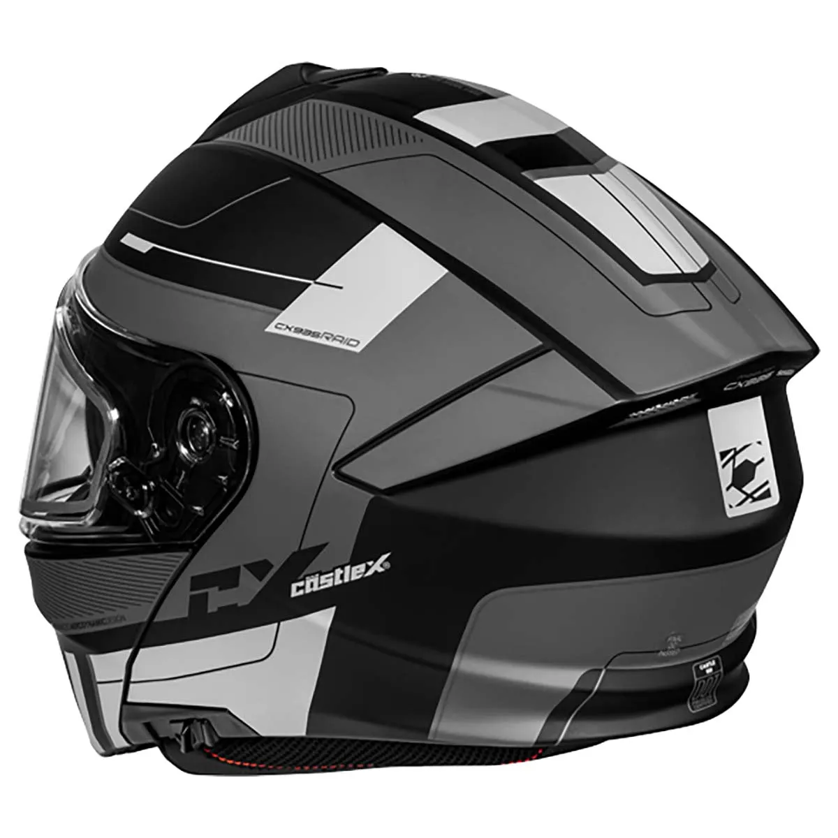 Castle X CX935 Raid Modular Electric Snow Helmet (Matte Charcoal/Silver - X-Large)