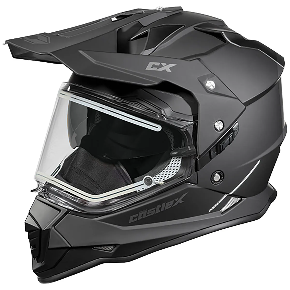 Castle X Mode Dual Sport SV Electric Snow Helmet (Matte Black - Medium)