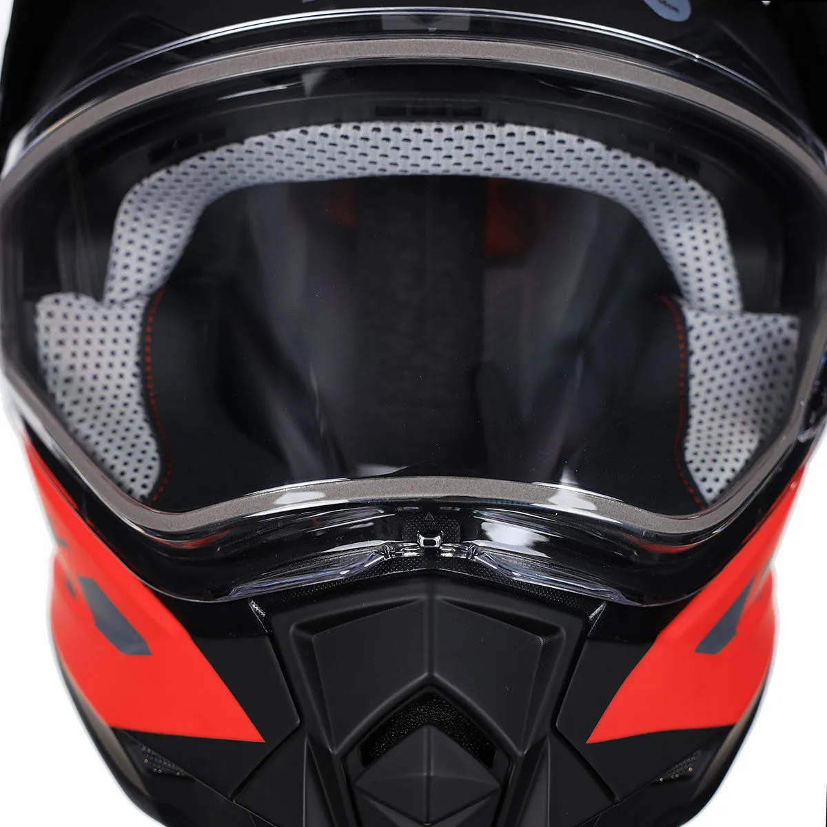 Castle X Mode Dual Sport SV Trance Snow Helmet (Matte Red - Small)