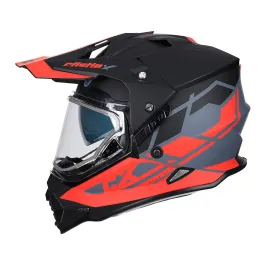 Castle X Mode Dual Sport SV Trance Snow Helmet (Matte Red - Small)