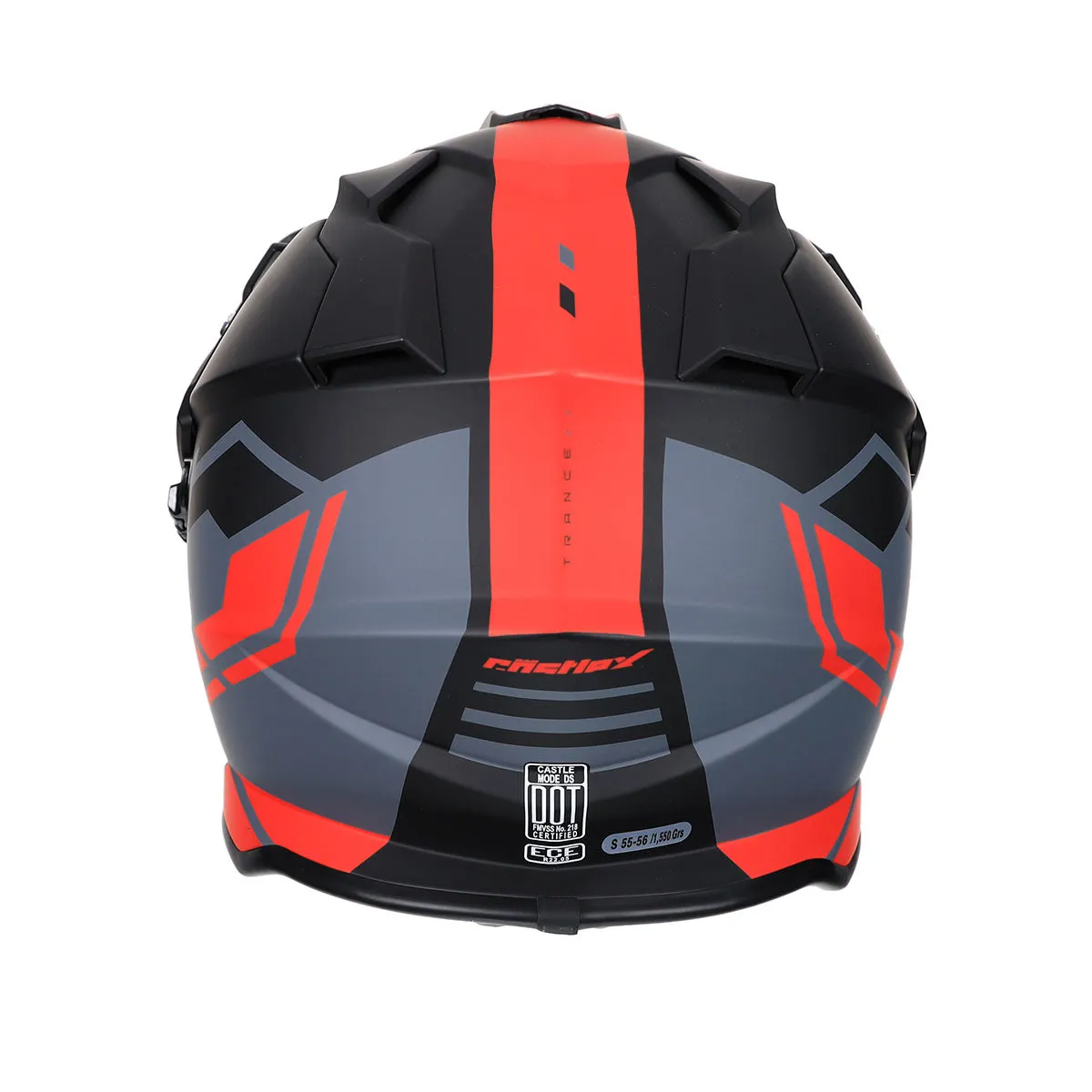 Castle X Mode Dual Sport SV Trance Snow Helmet (Matte Red - Small)