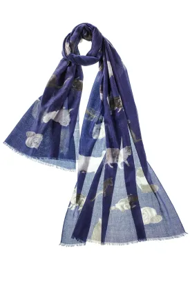 Cat's Meow Scarf - Navy