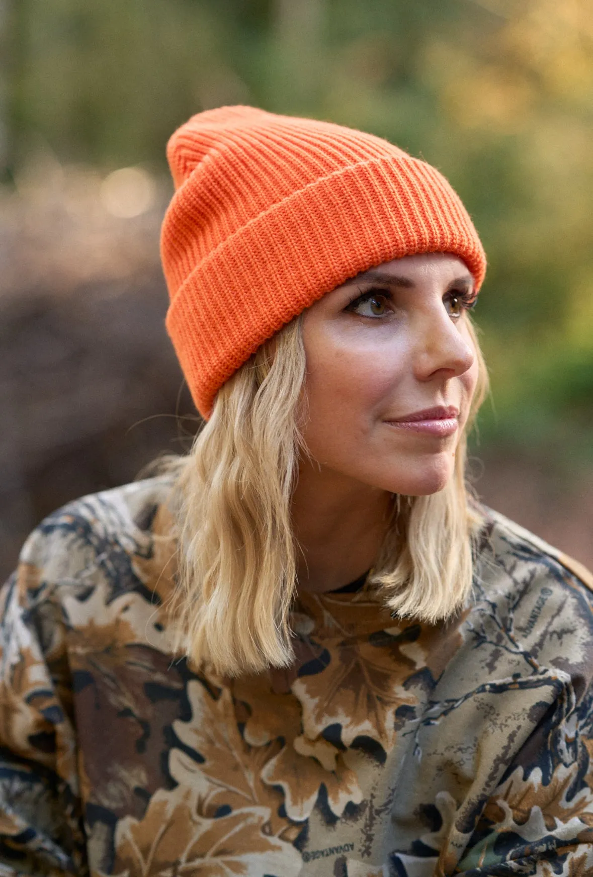 Chunky Knit Beanie - Orange