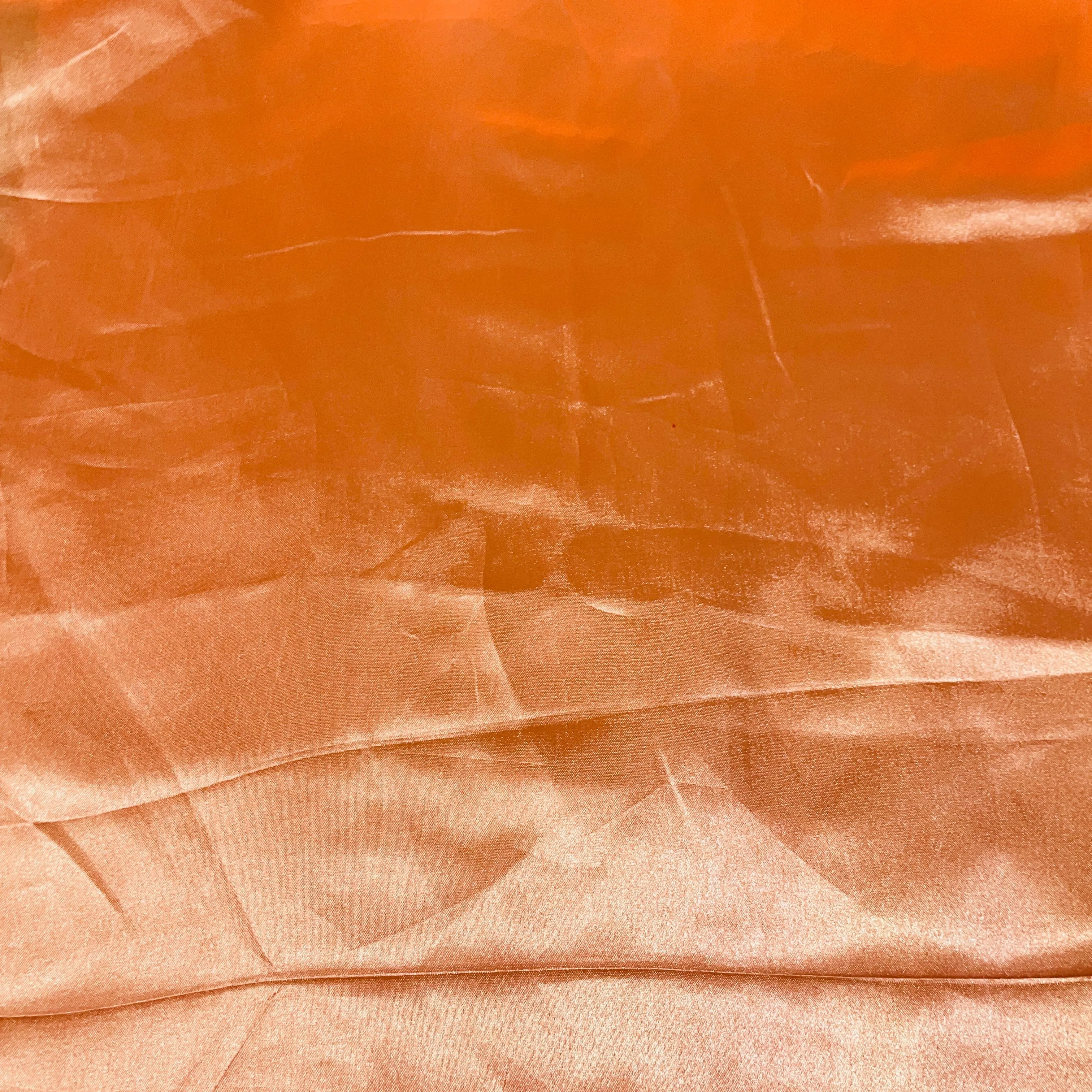 Coral Pink Solid Satin Fabric