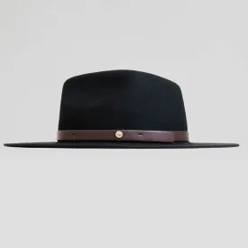 Dapper Men's Felt Fedora Hat–Black