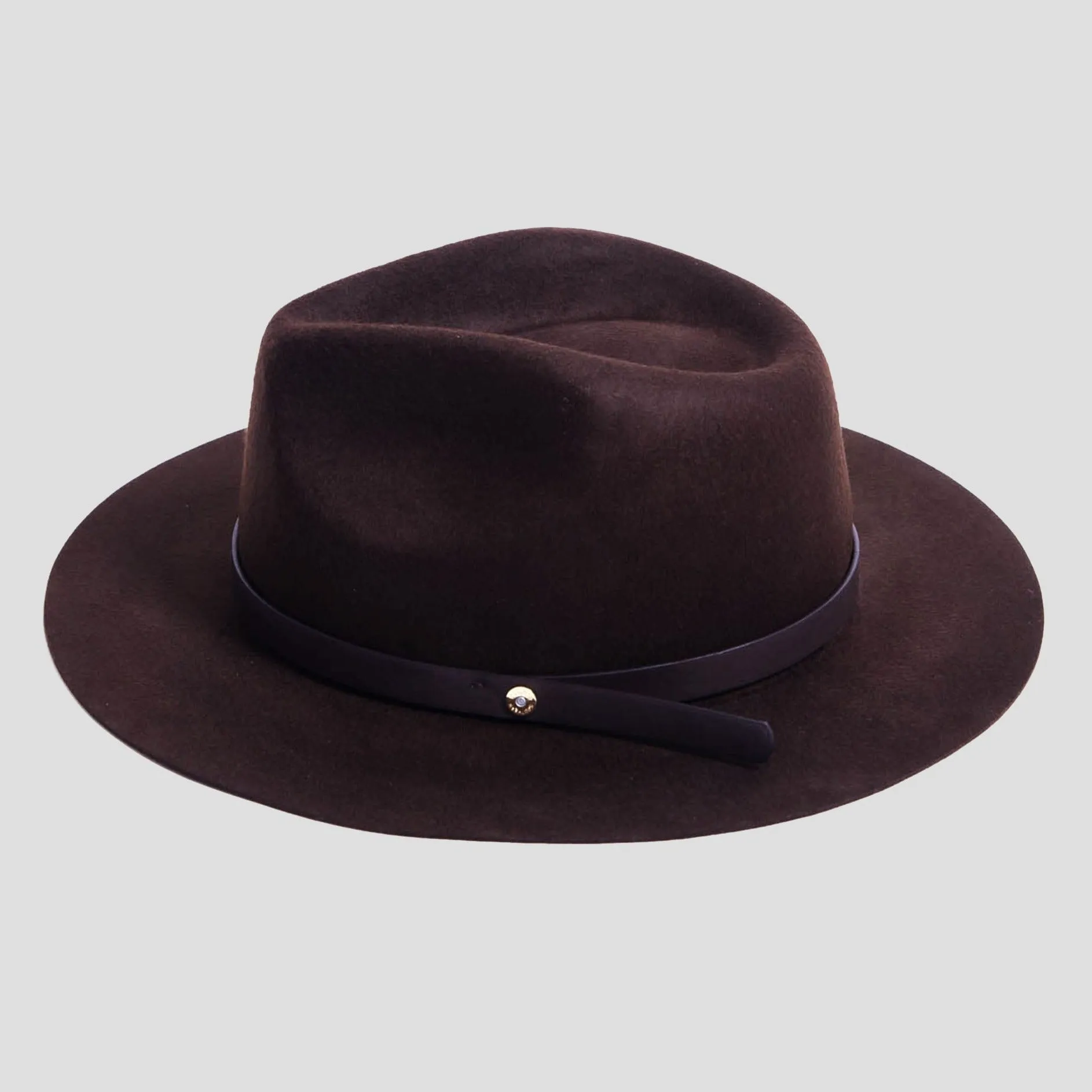 Dapper Men's Felt Fedora Hat–Black