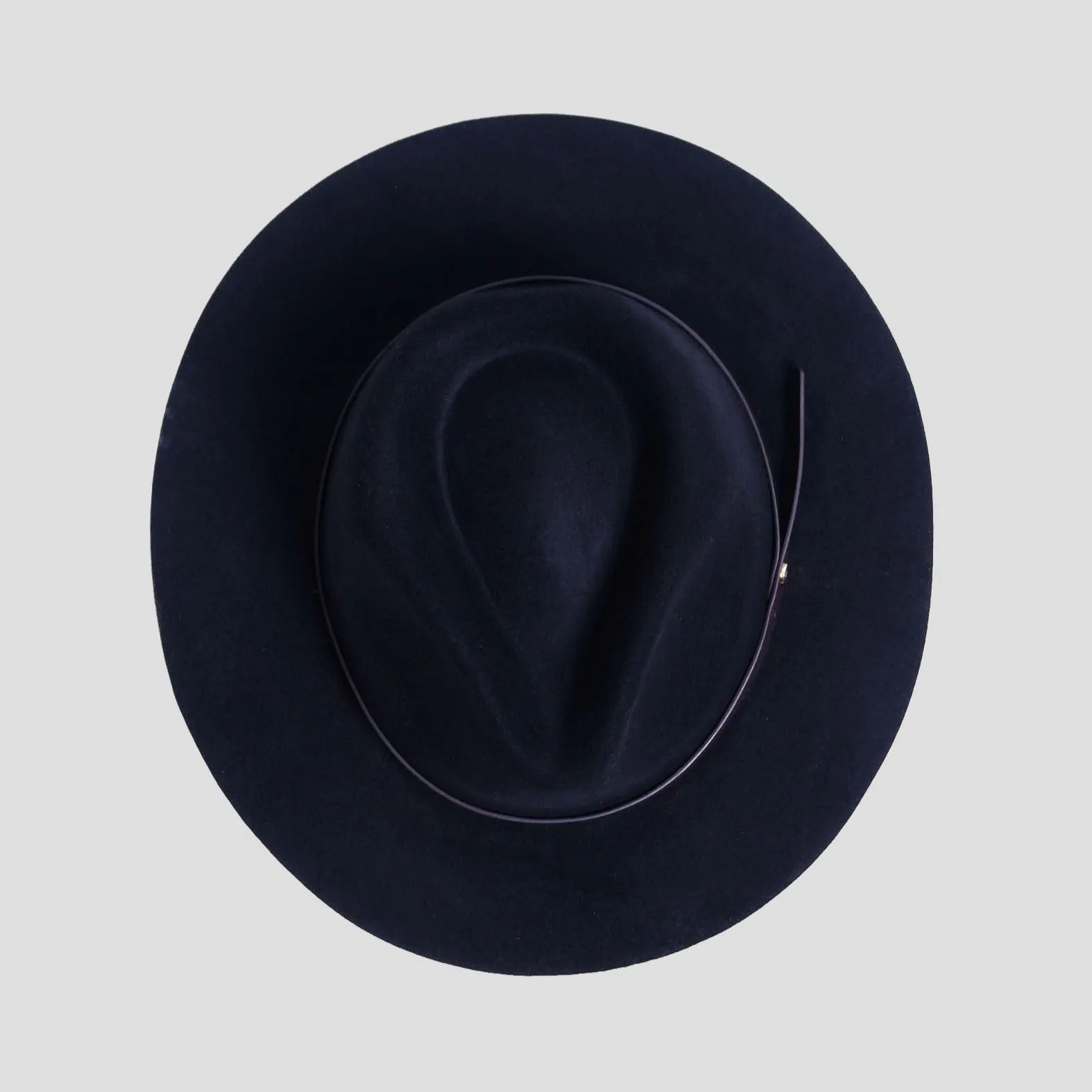 Dapper Men's Felt Fedora Hat–Black