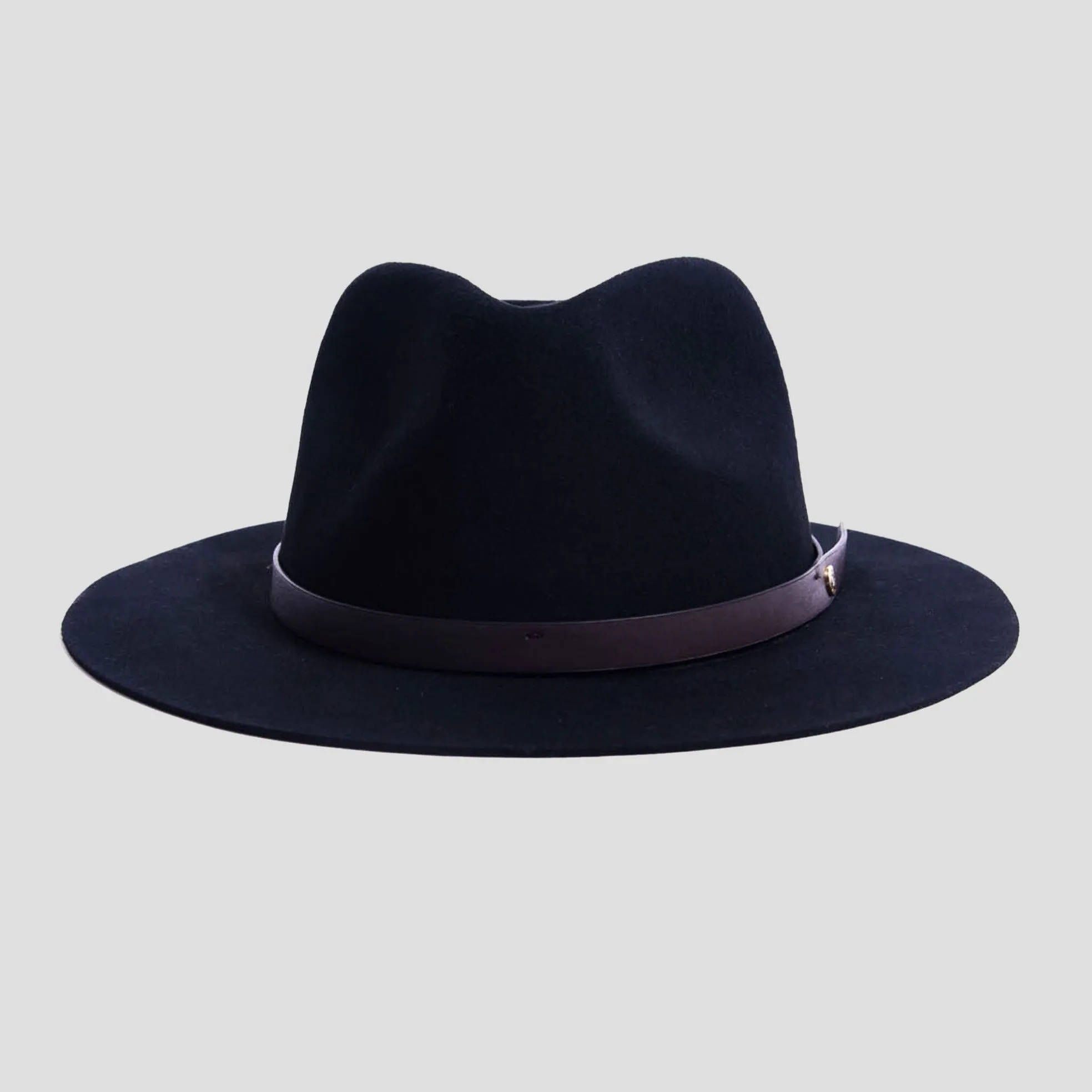 Dapper Men's Felt Fedora Hat–Black