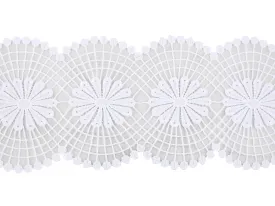 Decorative Broad White Guipure Lace Trim