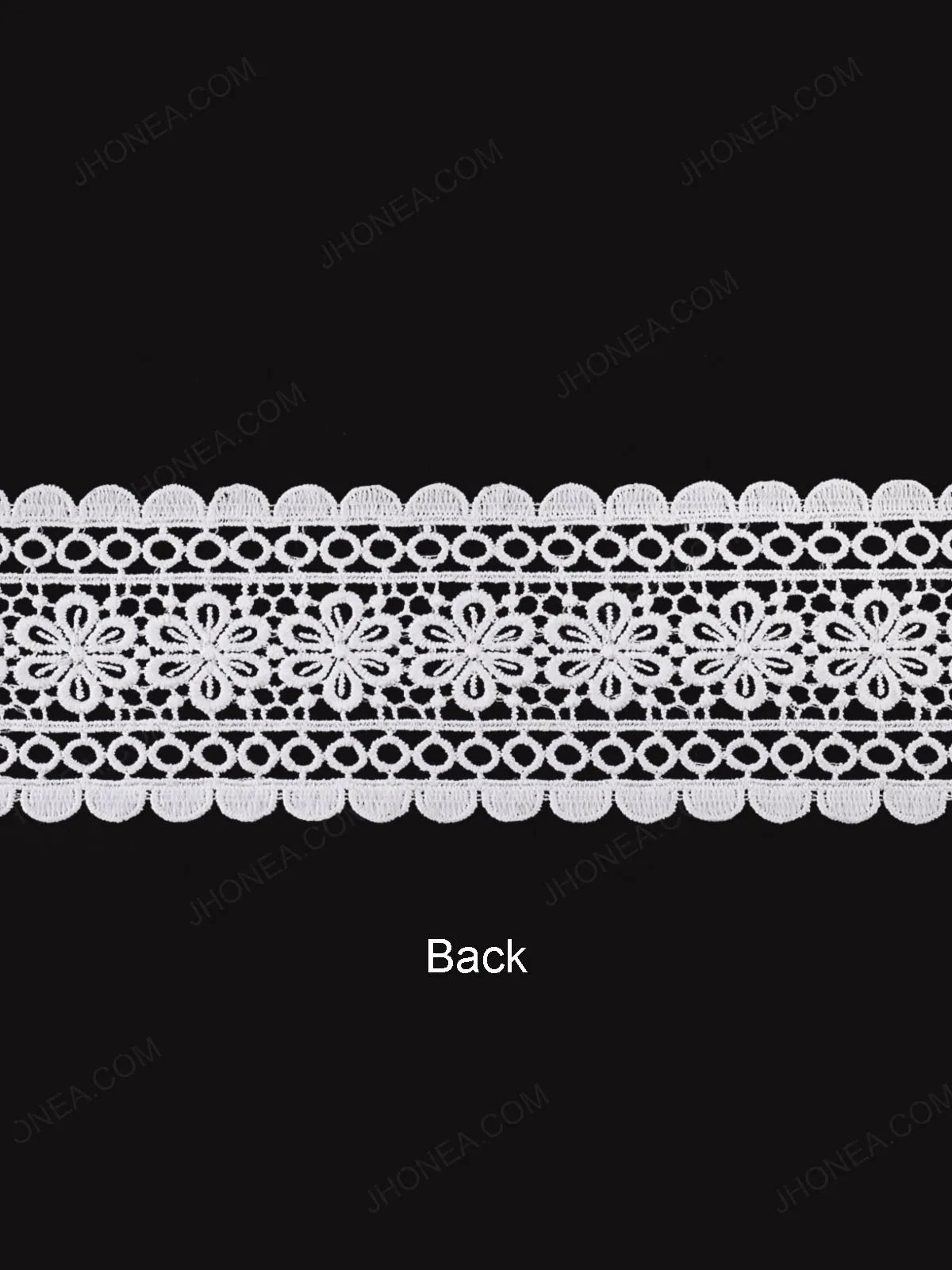 Decorative Scalloped Edges White Guipure Lace Trim