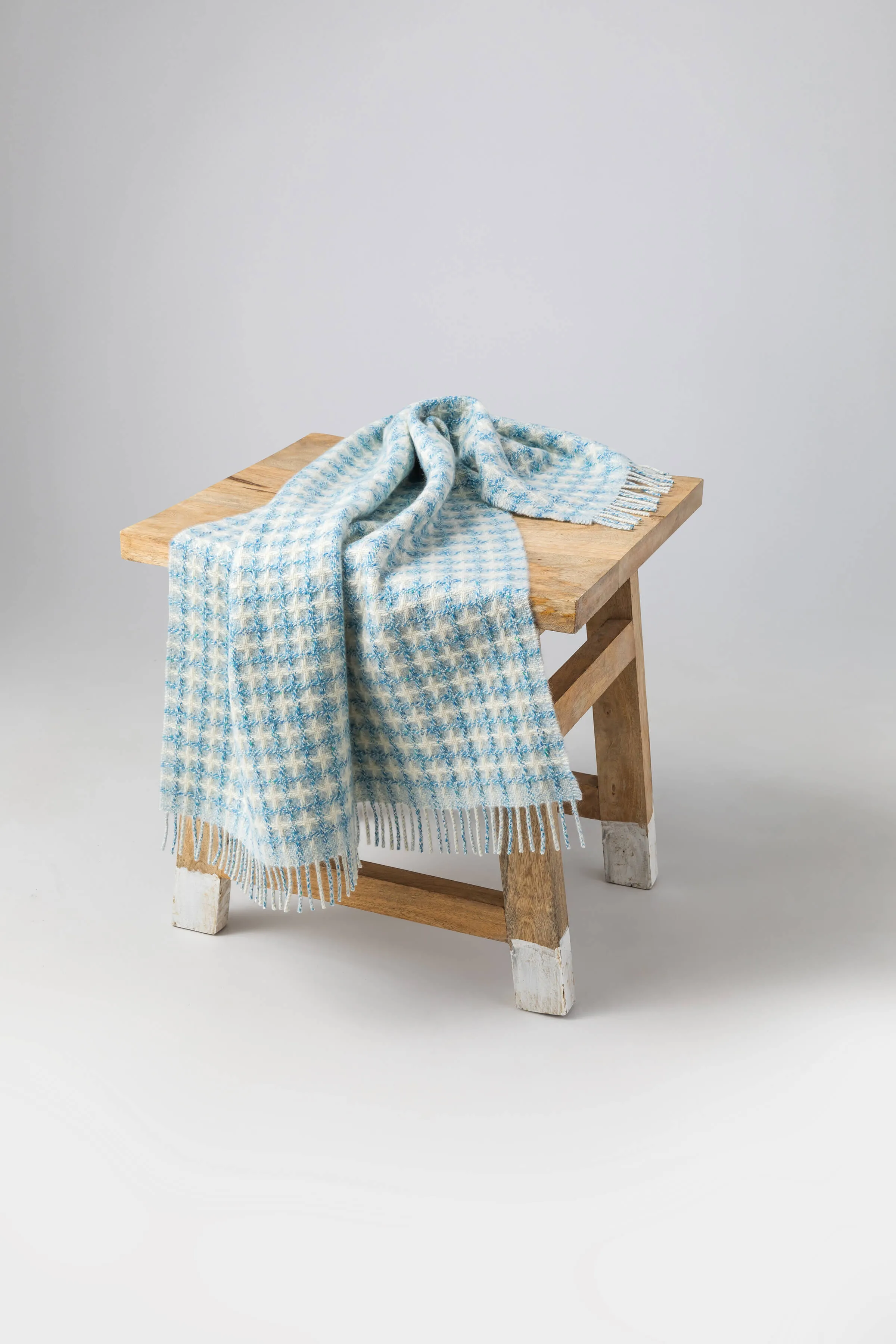 Donegal Cashmere Blue Baby Blanket