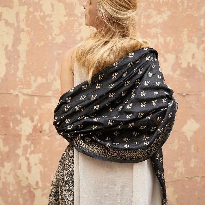 Ella - Exquisite Hand Embroidered Nakshi Kantha Wrap