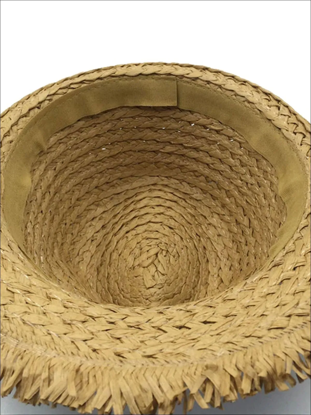 Girls Straw Hat with Sunflower