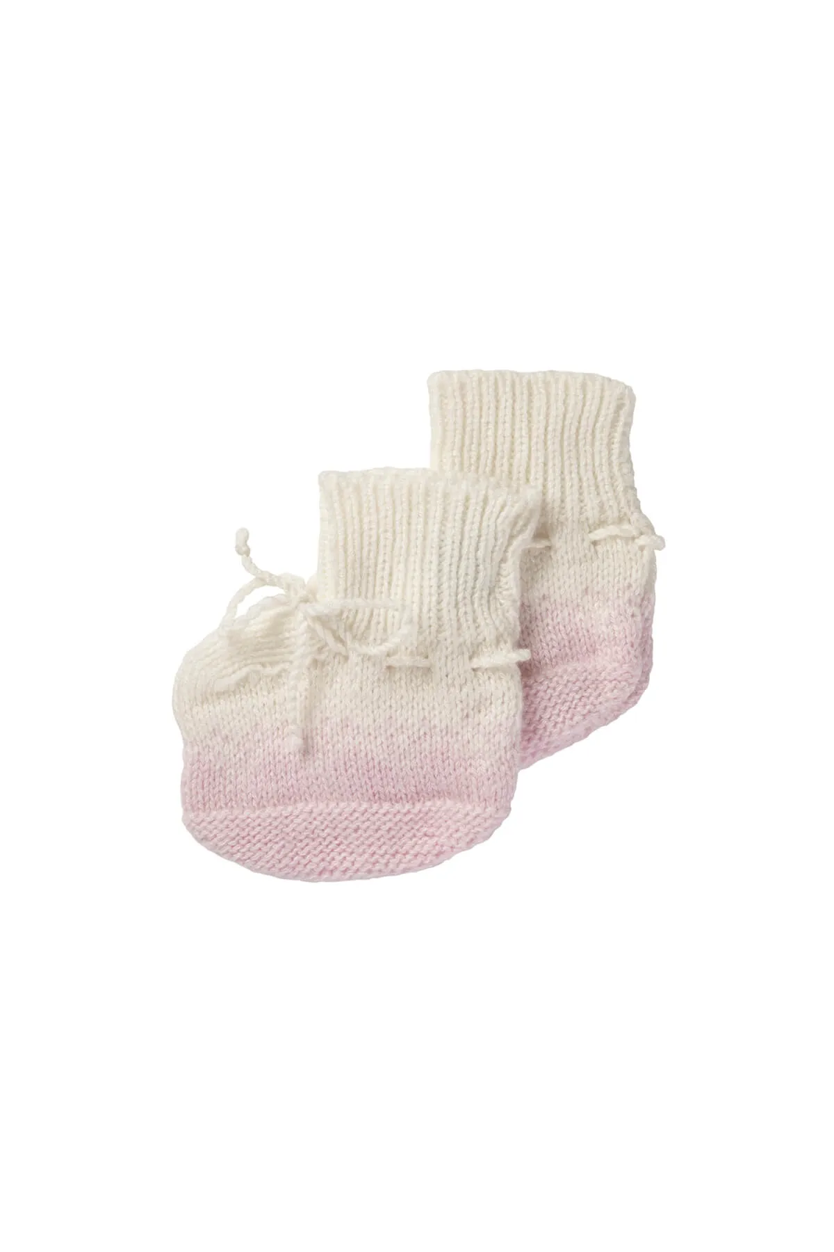 Hand Knitted Pink Ombre Cashmere Baby Booties