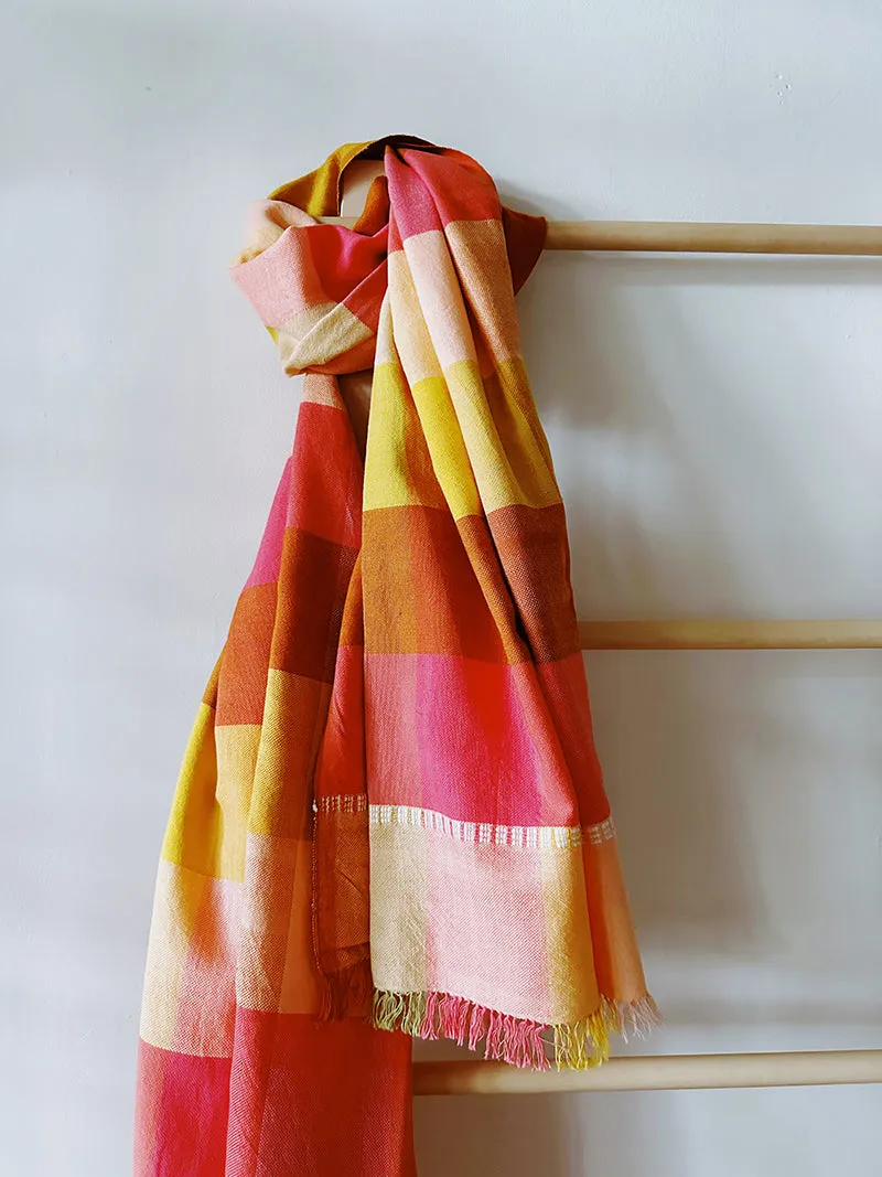 Handwoven Checkered Scarf