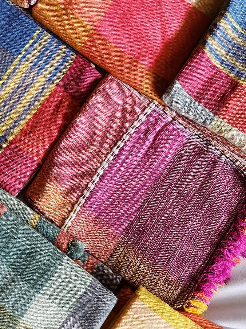 Handwoven Checkered Scarf