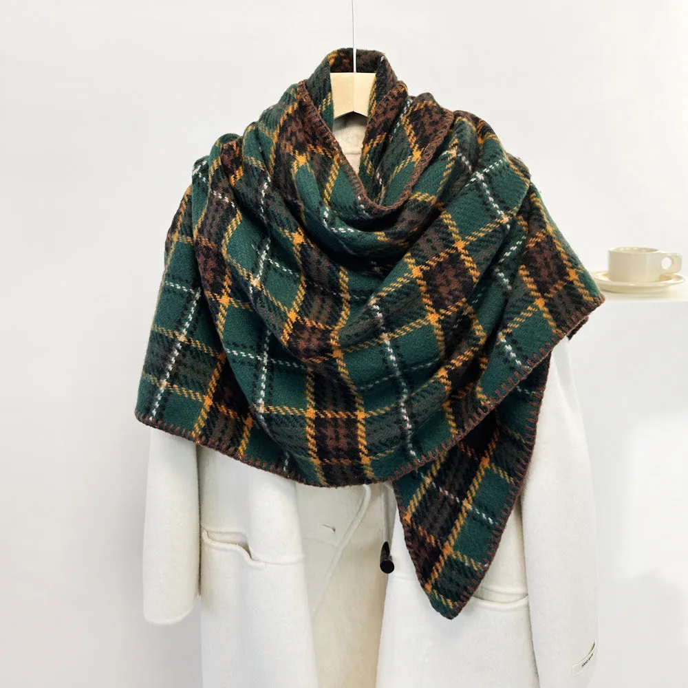 JC023506 Triangular Plaid Scarf