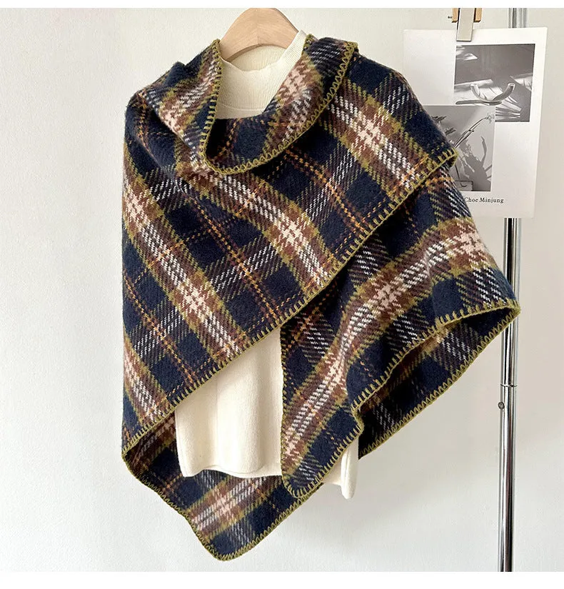 JC023506 Triangular Plaid Scarf