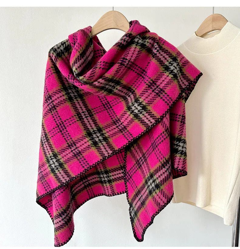 JC023506 Triangular Plaid Scarf