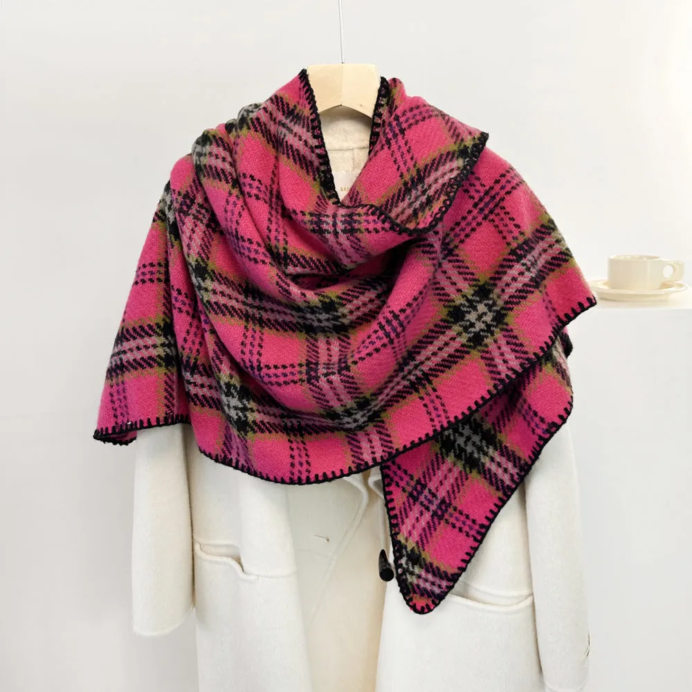 JC023506 Triangular Plaid Scarf