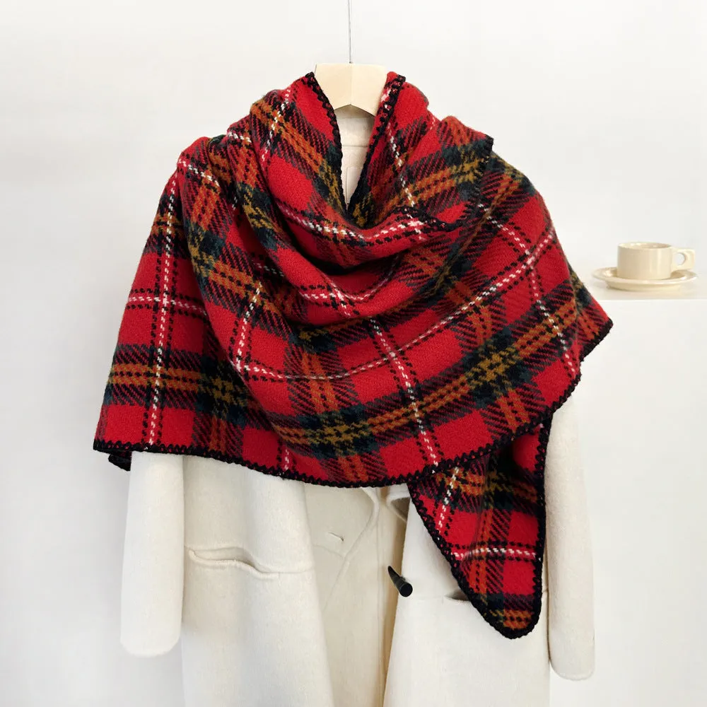 JC023506 Triangular Plaid Scarf