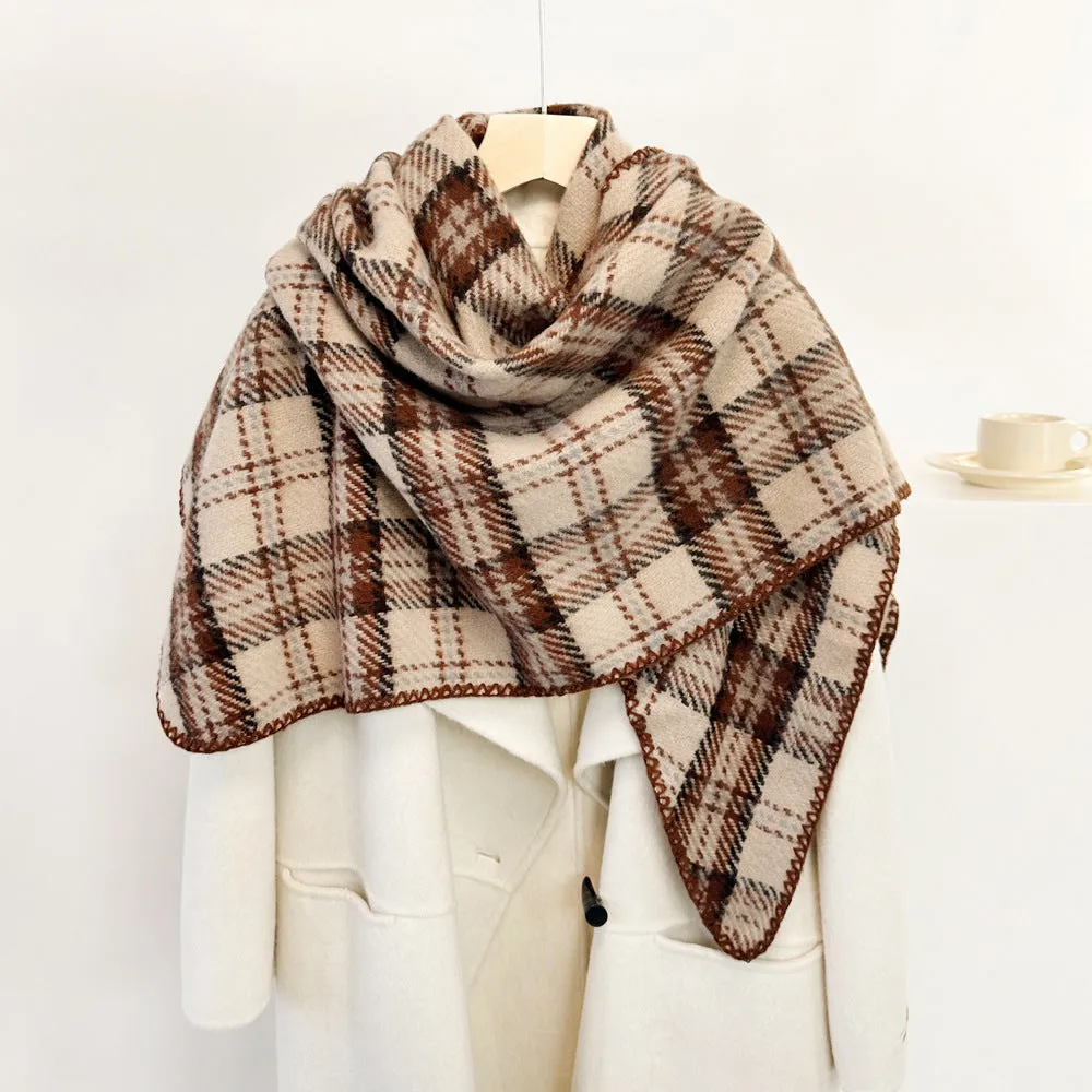 JC023506 Triangular Plaid Scarf