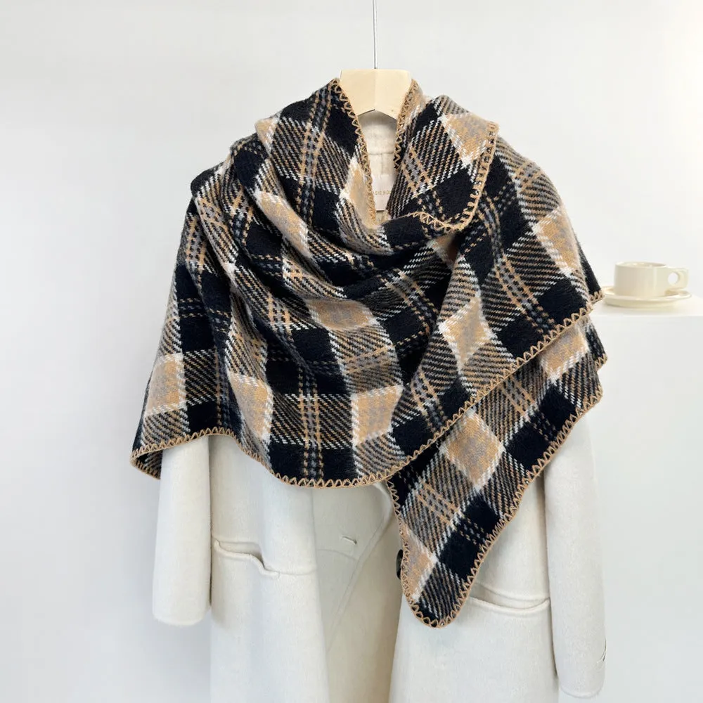 JC023506 Triangular Plaid Scarf