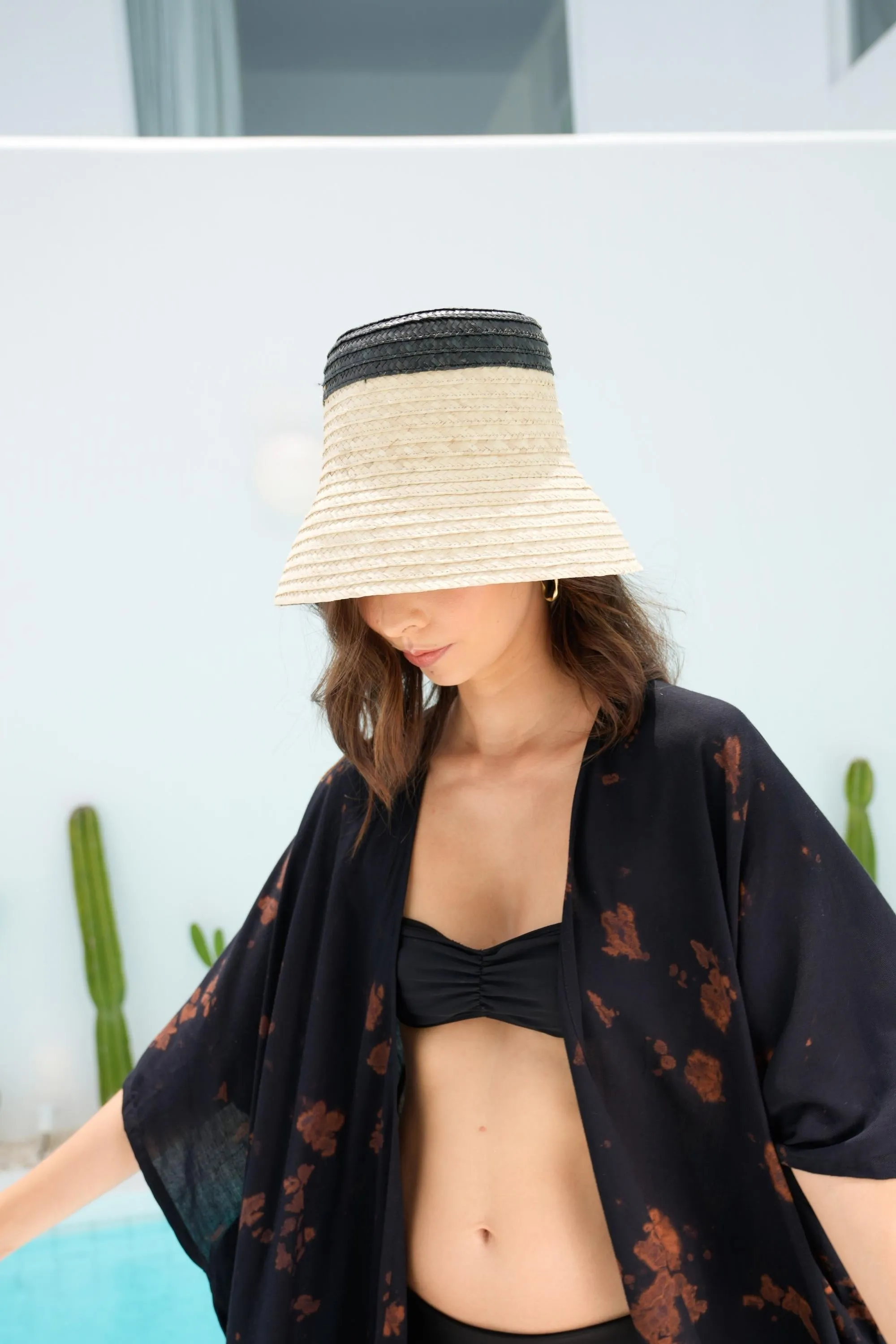 June Bucket Straw Hat in Natural trim