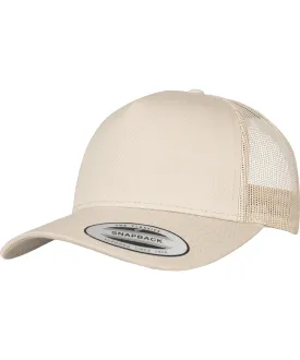 Khaki - 5-Panel retro trucker cap (6506)