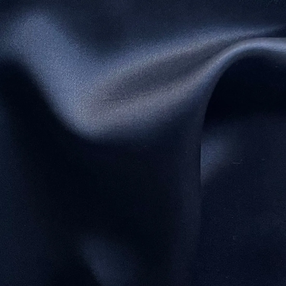 Luminous Midnight Navy Silk Satin Charmeuse (Made in Italy)