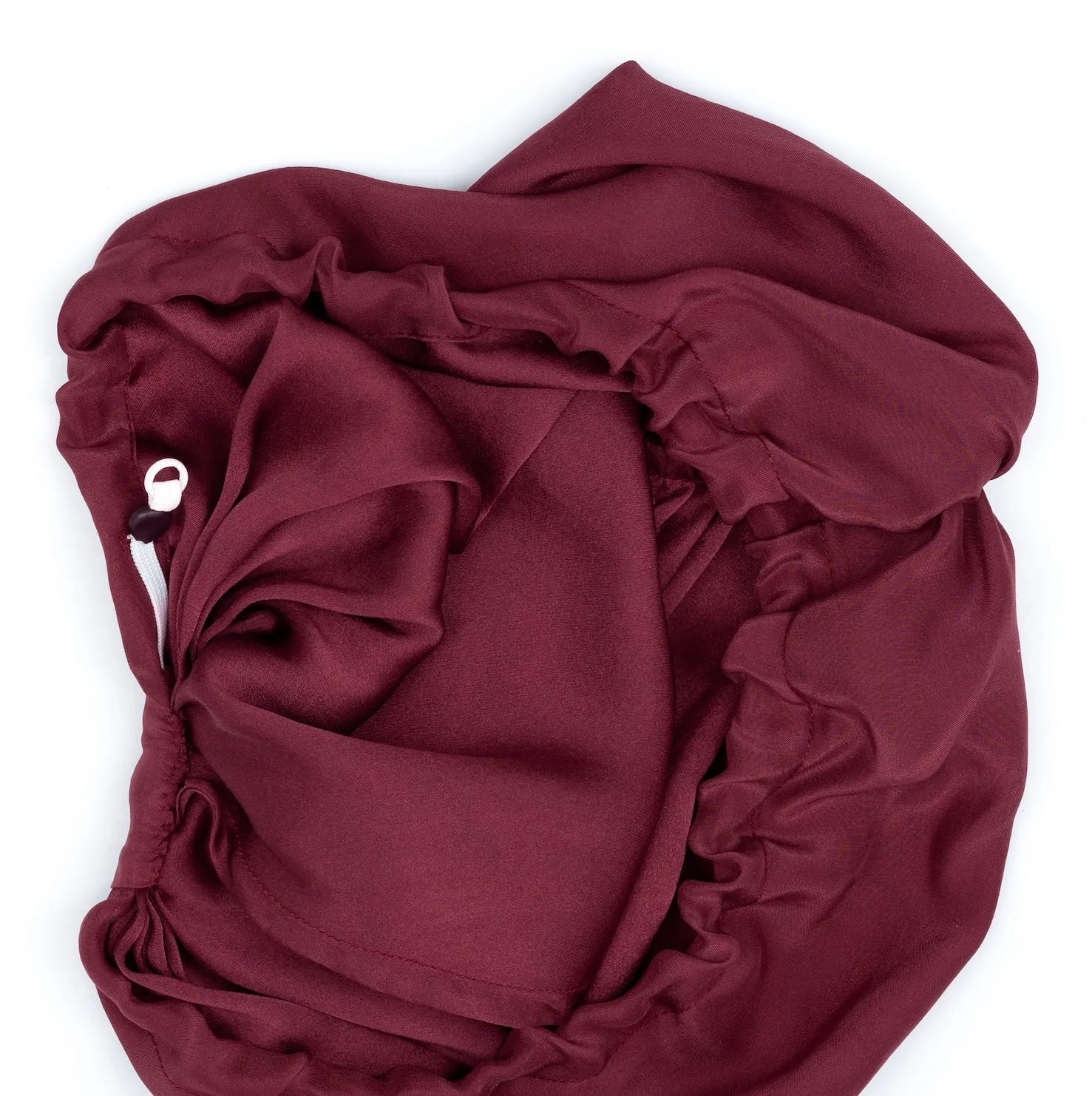 Maroon Pure Silk Hair Wrap