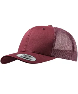 Maroon/Maroon - Retro trucker cap (6606)