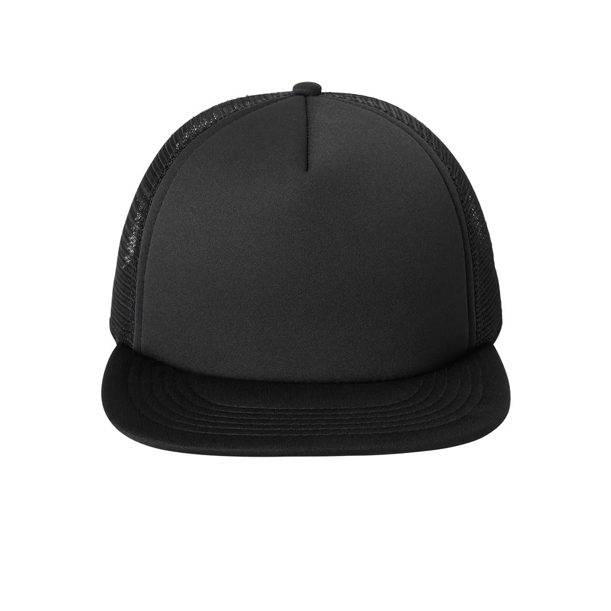 Men's Flat Bill Plastic Snapback Polyester Foam Trucker Cap