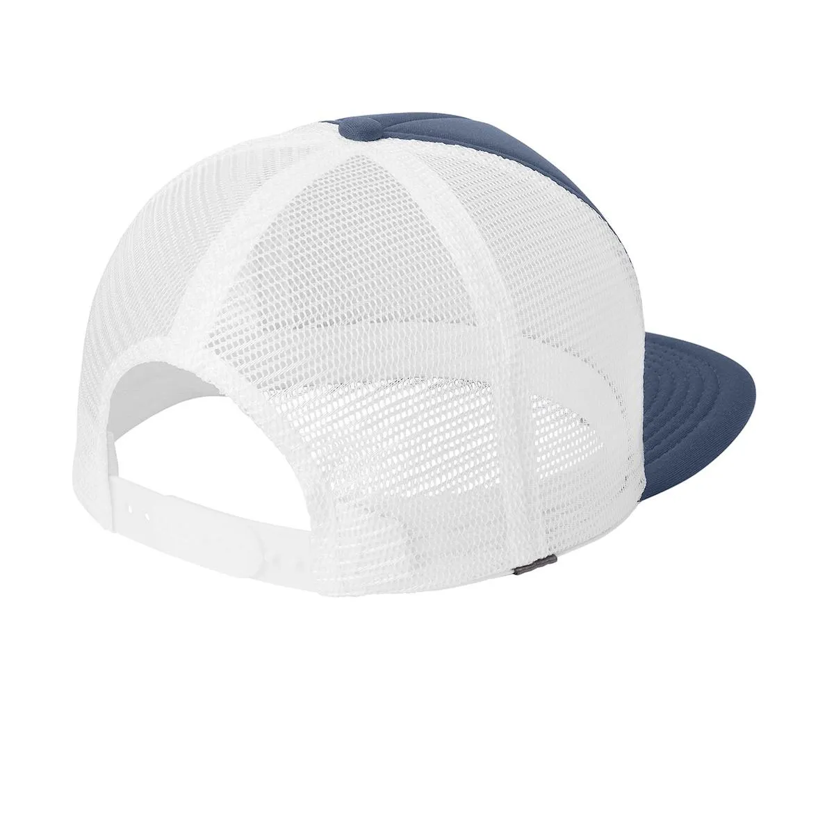 Men's Flat Bill Plastic Snapback Polyester Foam Trucker Cap