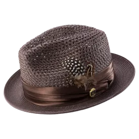 Montique Brown Men's Summer Straw Hats Style H-34