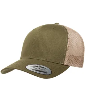 Moss/Khaki - Retro trucker cap (6606)