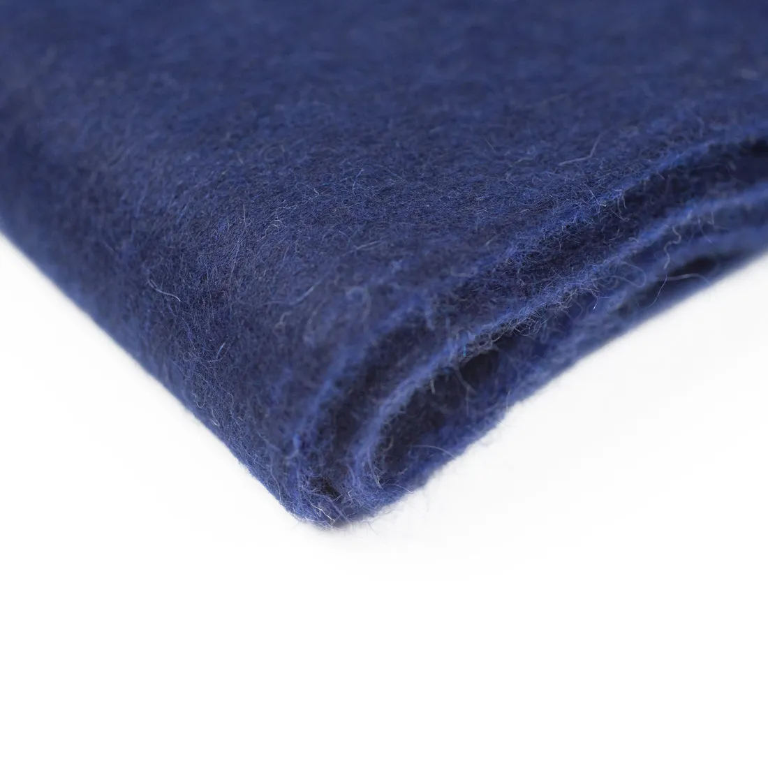 Navy & blue reversible lambswool & angora scarf