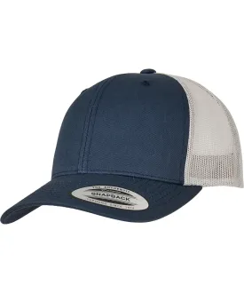 Navy/Silver - Retro trucker 2-tone (6606T)